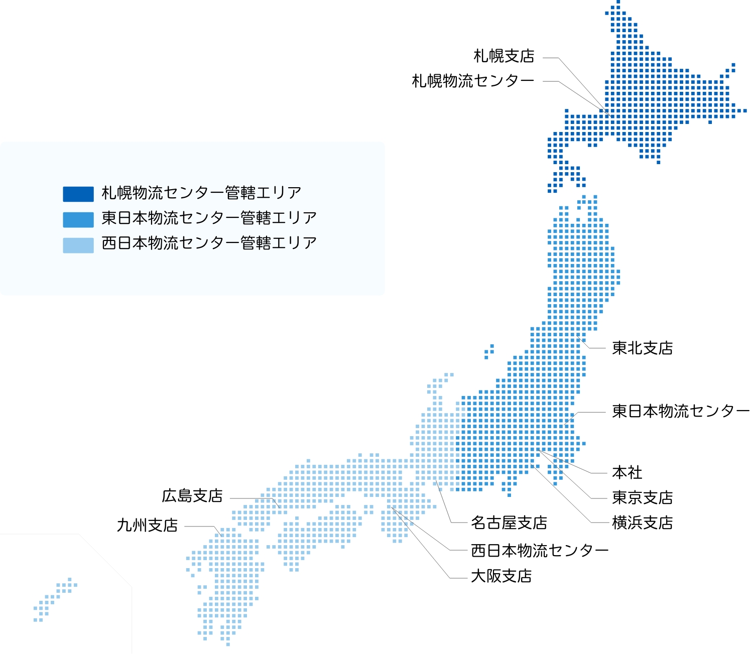 全国どこへでも迅速に供給できる体制を確立